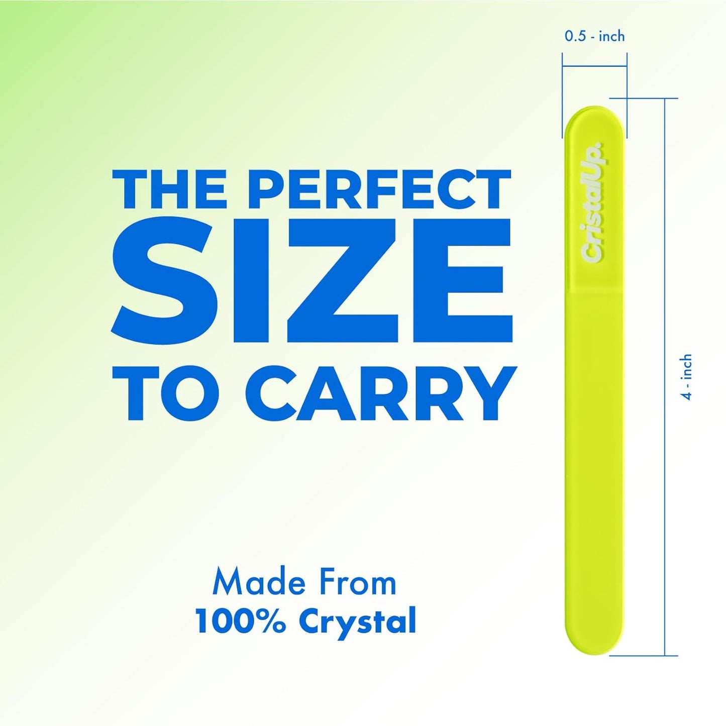 Crystal Nail File 3 in, Glass File Ideal for Purse, Durable, Safe and Gentle on Nails, Perfect for Travel Home, Office and On the Go, Portable Design
