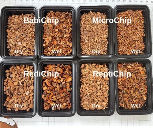 BabiChip Coconut Chip Substrate for Reptiles 4 Pack of 36 Quart Loose Small Sized Coco Husk Chip Bedding for Ball Pythons, Snakes, Tortoises, Geckos, Frogs, or Lizard Terrarium Tanks