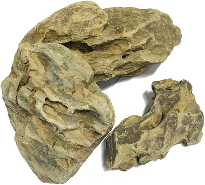 Natural Stone Aquarium Decoration 4.4 lb Dragon Stone Rock Mixed Sizes for Micro Landscape Fish Tank Decor