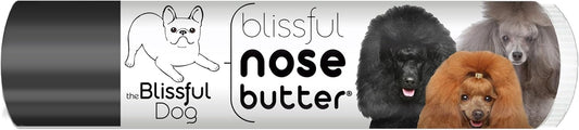 The Blissful Dog Poodle Nose Butter for Dry, Cracked Skin, Lick-Safe Dog Nose Balm with Moisturizing Shea Butter, Almond, Olive, and Essential Oils, Pet Supplies, Uncented, 0.15 oz.