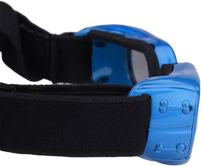 Outdoor Dog Sunglasses Anti-UV Eye Protection Goggles Waterproof Windproof Anti-Fog for Small Pet Puppy Cat (Blue)