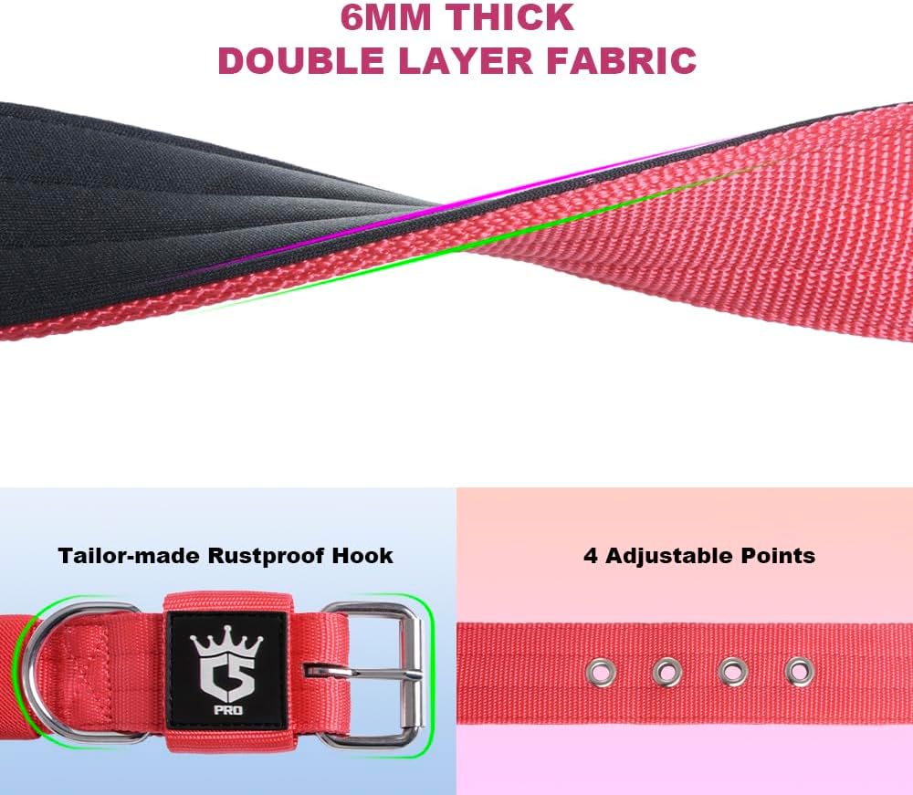 TSPRO Tactical Dog Collar 1.5 Inch Wide Thick Dog Collars with Heavy Duty Metal Buckle, Durable, Strong, Adjustable for Medium to Large Dogs (Silver L)