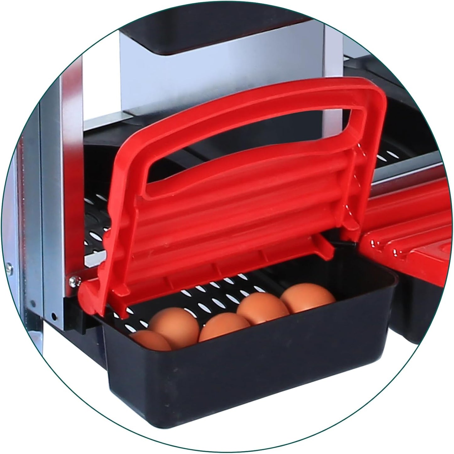 Chicken Nesting Box, 6 Hole 2 Layer Hen Nest Box, Roll Away Eggs Laying Box,Cleanable Pull Out Hen Roosting Box