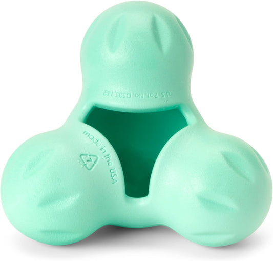 WEST PAW Zogoflex Tux Treat Dispensing Dog Chew Toy – Interactive Chewing Toy for Dogs – Dog Games for Aggressive Chewers, Fetch, Catch – Holds Kibble, Treats, Small 4", Mint