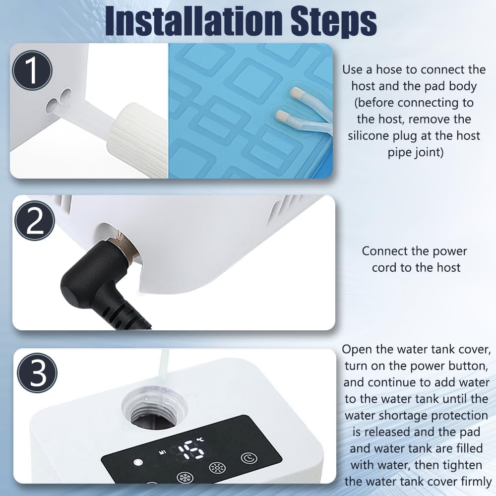DuDuDog Electronic Self-Cooling and Heating Pet Mat for Dogs and Cats, Quiet Semiconductor Technology with Timed Water Circulation, 15.75 x 23.62 Inches