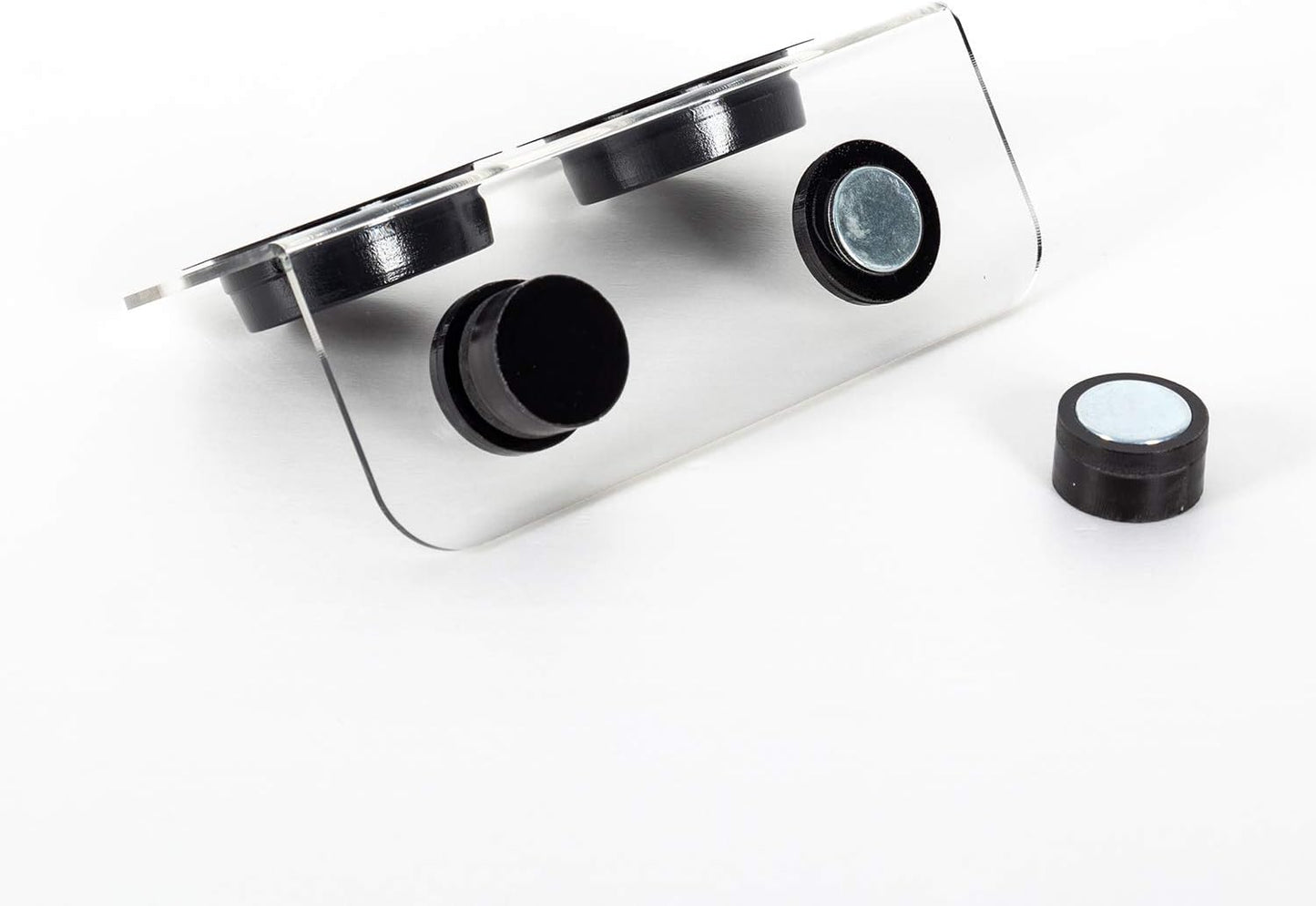 WACOOL Magnetic Reptile Ledge, Acrylic Gecko Feeding Ledge with 6PCS Cups, Reptile Food Water Feeder Dish for Geckos Iguana Chameleon Pets (White)