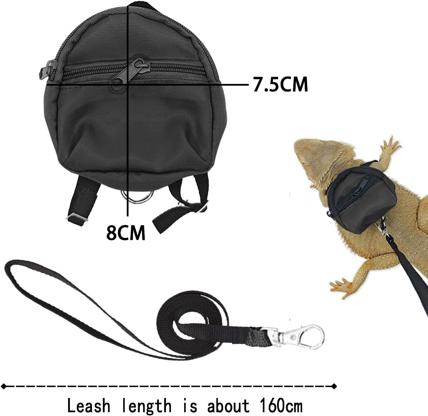 Crested Geckos Backpack Carrier,Reptile Portable Backpack Carrier with Small Backpack Harness Leash Set,Space Capsule Clear Bubble Window Travel Backpack for Lizard Travel,Guinea Pig,Bearded Dragon