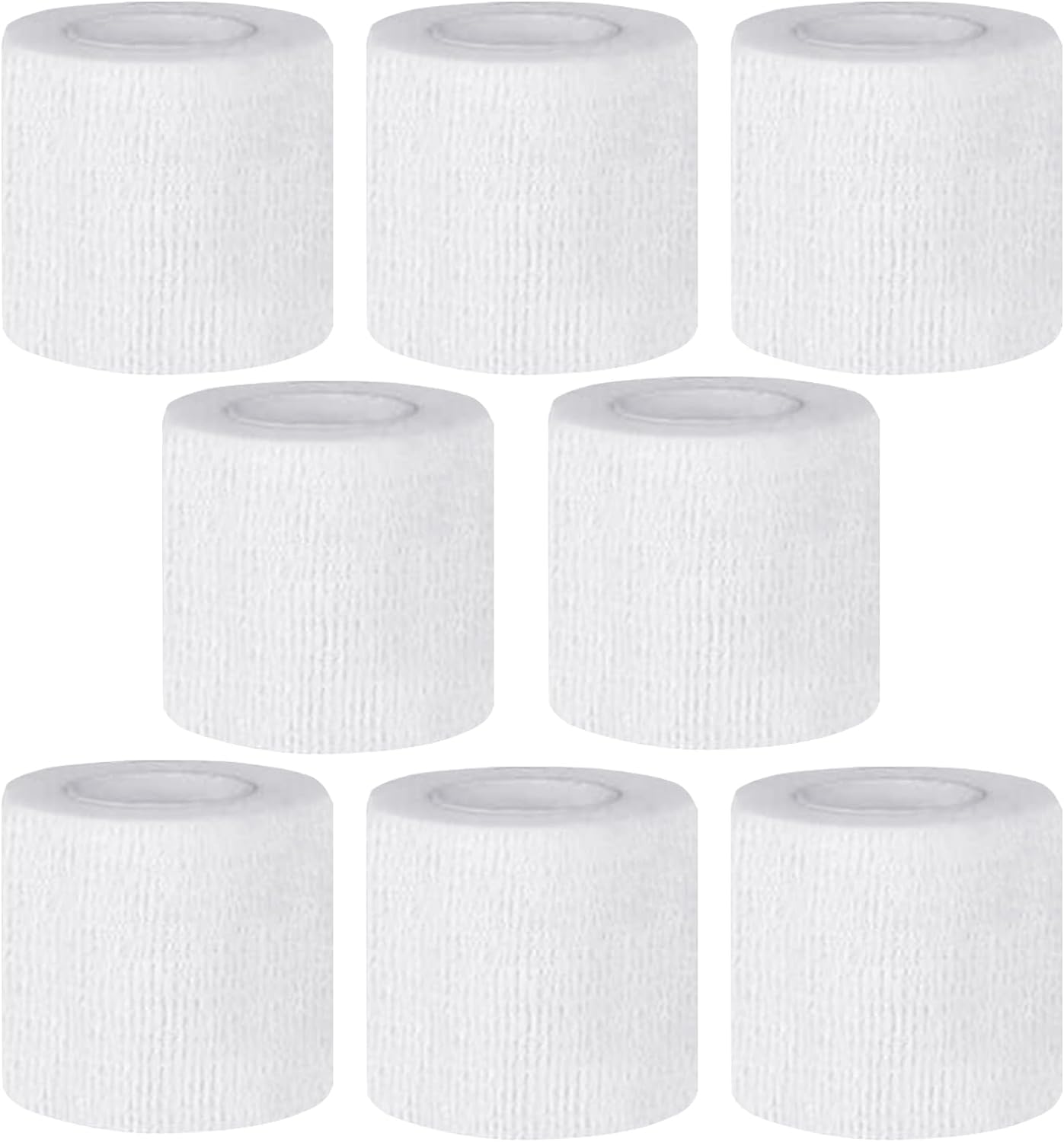 Self Adhesive Bandage Wrap,2 Inch White Elastic Cohesive Bandages, Vet Wrap for Dogs,Tattoo Grip Sports Breathable Tape Bulk for First Aid, Wrist Sprains Protection