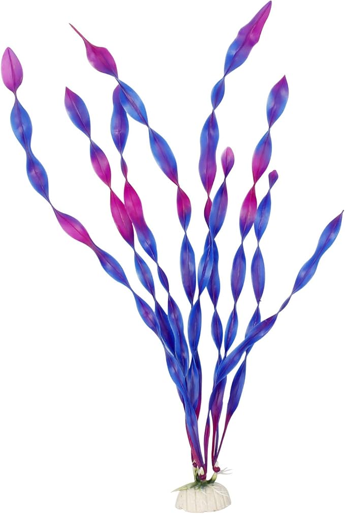 MyLifeUNIT Artificial Seaweed Water Plants for Aquarium, Plastic Fish Tank Plant Decorations 10 PCS (Purple)