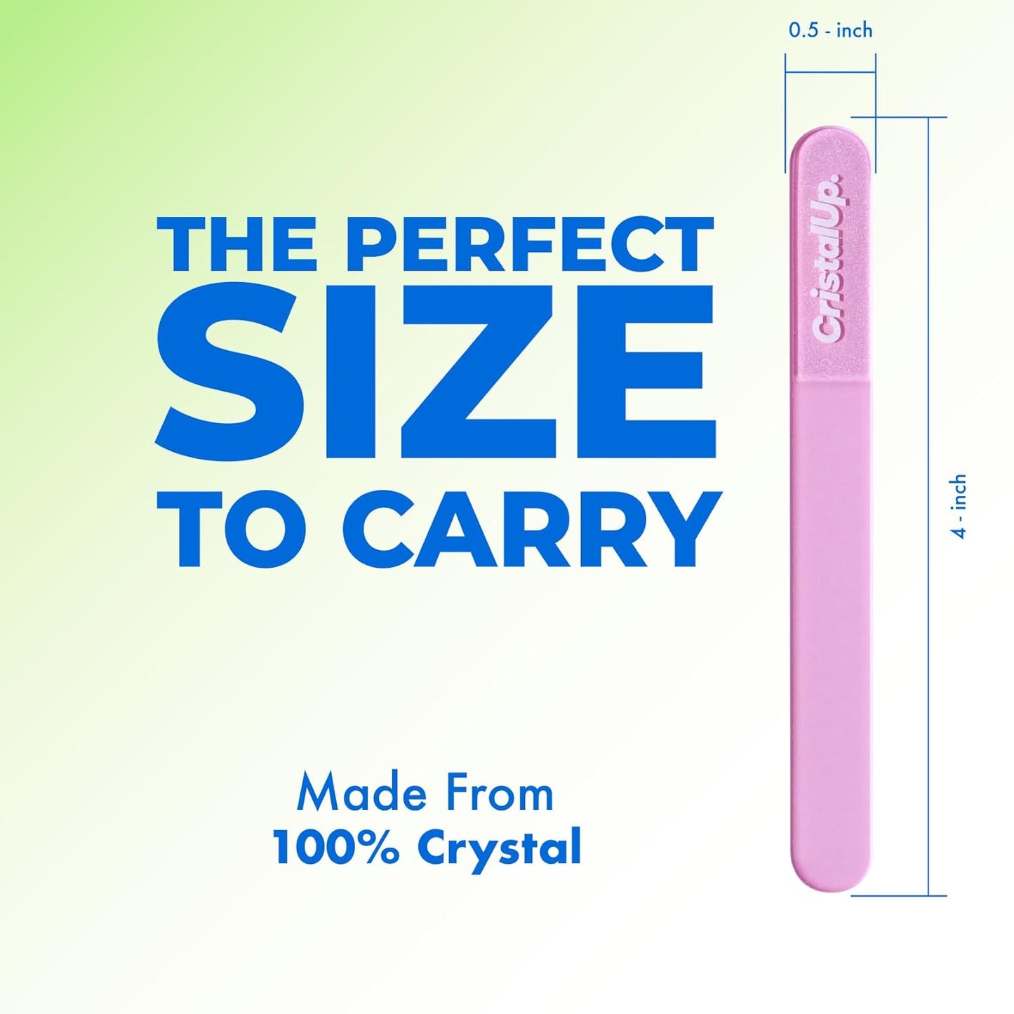 Crystal Nail File 3 in, Glass File Ideal for Purse, Durable, Safe and Gentle on Nails, Perfect for Travel Home, Office and On the Go, Portable Design