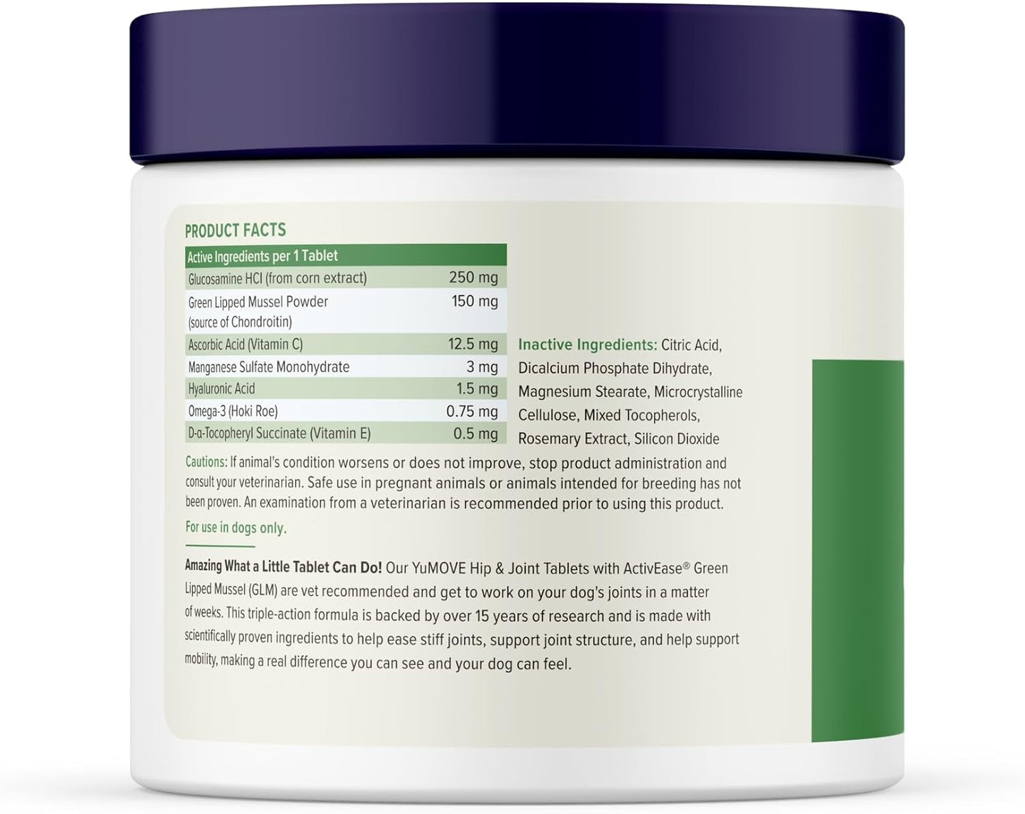 YuMOVE Hip & Joint Supplement for Dogs with Glucosamine, Hyaluronic Acid, Green Lipped Mussel & Omega 3 Joint Supplement - Regular or Advanced Strength (300ct, Chewable Tablets)