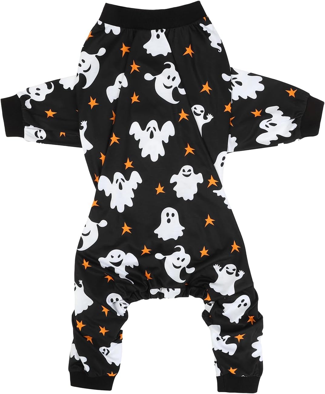 HDE Dog Pajamas One Piece Jumpsuit Lightweight Dog PJs Shirt for M-3XL Dogs Ghostly Stars - XL