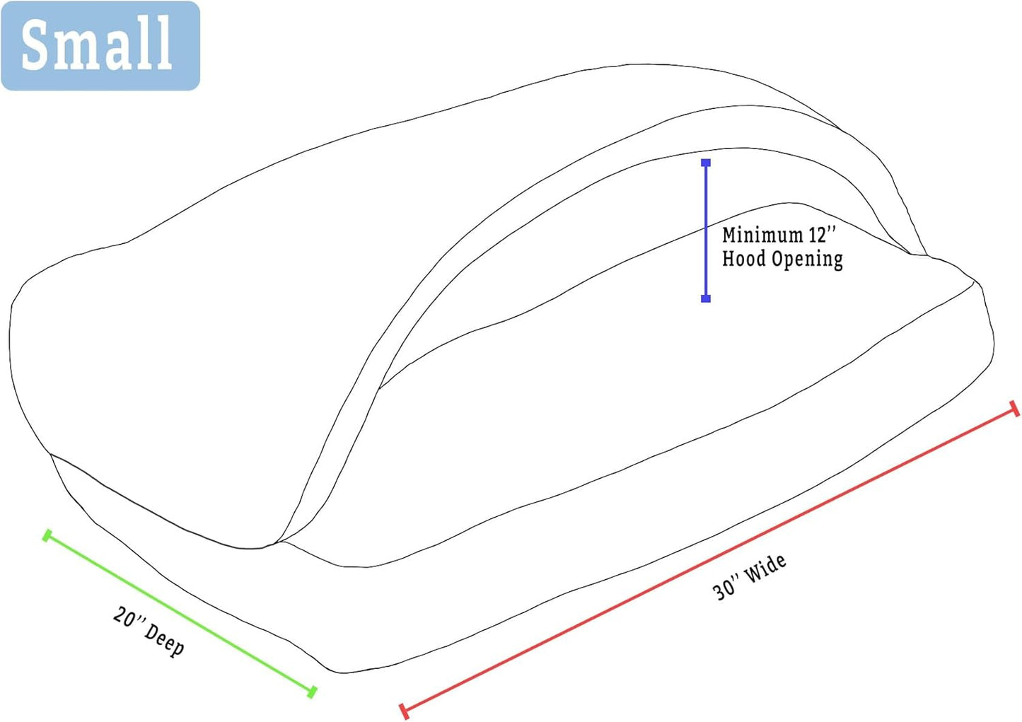 Snoozer Pet Products Luxury Rectangle Cozy Cave, Wag Collection, Small, Pedigree Denim