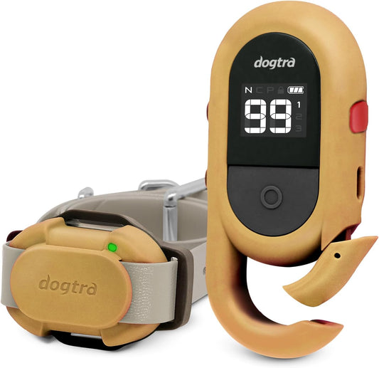 Dogtra CUE Gen 2 Tan – Customizable E-Collar for Dogs Training Collar with Remote – Easy, Safe, Beginner-Friendly Design – 99 Levels, Vibration, Boost, Waterproof, Rechargeable, 400-Yard Range