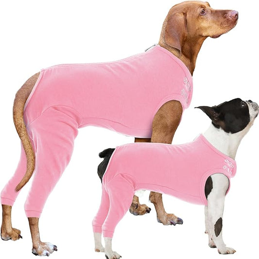 Nanaki Dog Wound Care Shirt,Dog Leg Sleeve to Stop Licking Rear Leg and Abdomen,Pet Surgery Suit Female Spay,Dogs Onesie for Surgery Female Male,Pet Surgical Recovery Suit Female Wound Heal Clothes