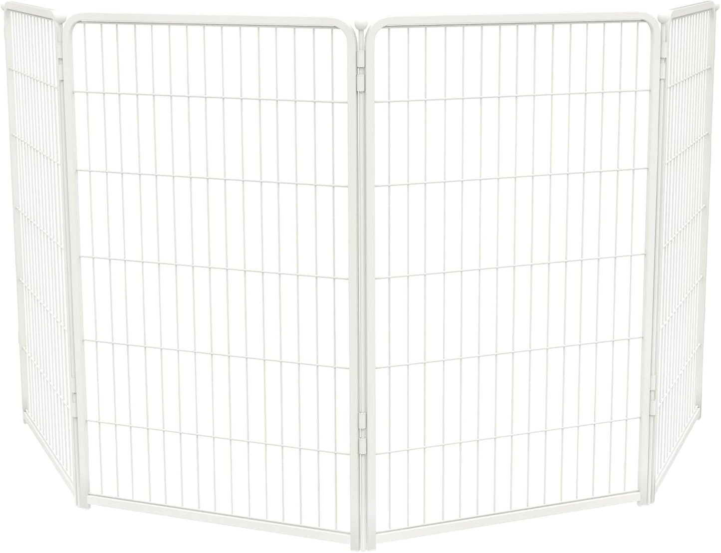 FXW Homeplus Unleashed Indoor Dog Playpen - Stress-Free and Safe Play, Heavy Duty 45 Inch 4 Wire Panels Dog Pen for Large Dogs, White│Patented