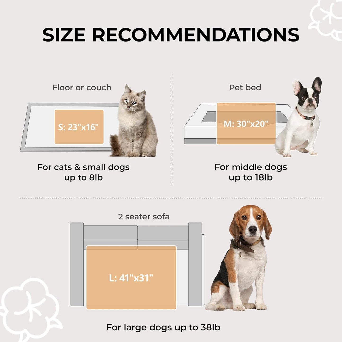 Luciphia 1 Pack 3 Calming Dog Blanket Fluffy Premium Fleece Pet Blankets Soft Sherpa Throw for Dogs Puppy Cat Grey/Beige/HazeBlue Medium (30" x20")