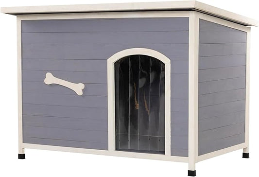 Large Solid Wooden Dog House,Suitable for Both Indoor and Outdoor, Suitable for Large Dogs and Animals of The Following Size, Easy to Clean,Can DIY,45.75" W x 31.25" D x 32.5" H