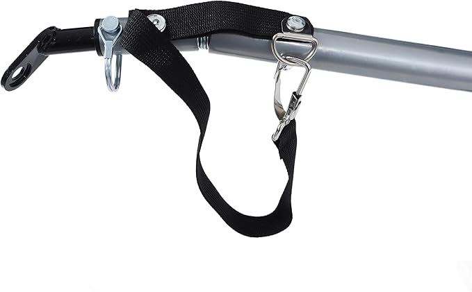 Blue-Grey Large Folding Bike Trailer for Dogs – Heavy-Duty Steel Frame, 66LB Capacity Pet Carrier for All-Terrain Cycling, Jogging & Camping Adventures!