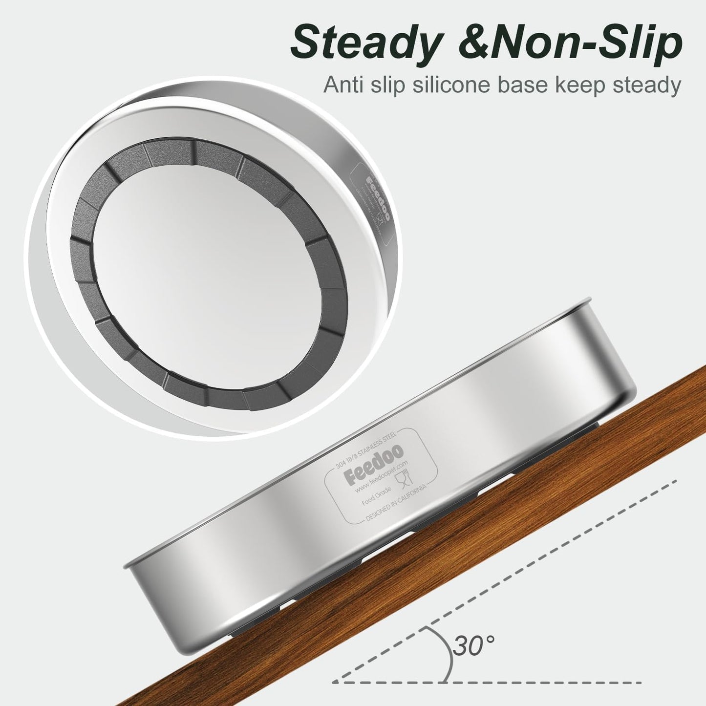 2pcs Slow Feeder Dog Bowls, Double-Layer Stainless Steel, Heavy-Duty with Non-Slip Rubber Base, 2Cups Capacity for Medium Dogs to Slow Down Eating