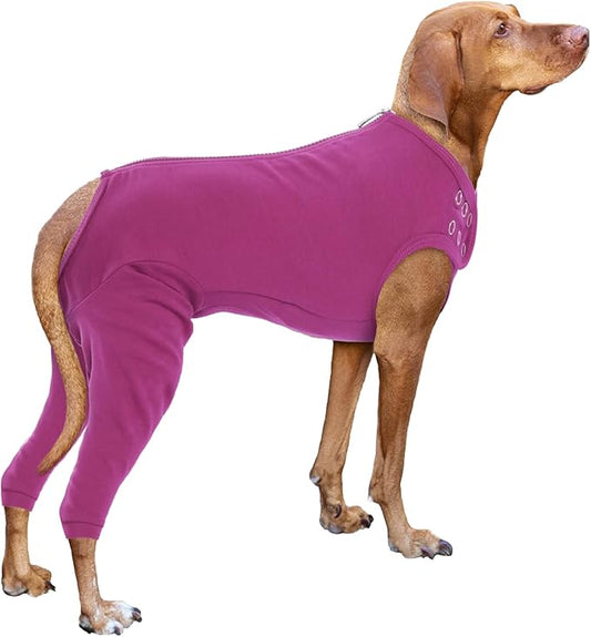 Nanaki Dog Wound Care Shirt, Dog Leg Sleeve To Stop Licking Rear Leg And Abdomen, Doggy Surgery Suit Female Spay,Doggy Onesie For Surgery Female Male, Pet Surgical Recovery Suit Pet Wound Heal Clothes