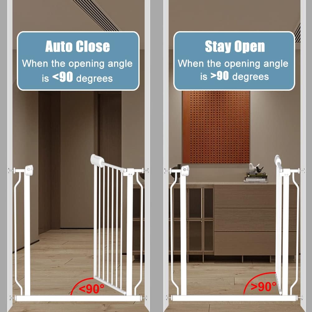 Extra Wide Long Baby Gates 62-67 Inch Stairs Doorways Pet Dog gate Indoor Outdoor Pressure Mount No Drill Walk Through Safety Child Gate