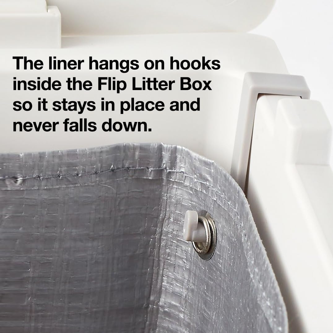 Modkat® Flip Litter Box, Front-Entry, Full Height Seamless Base, Reusable Litter Liner, Sifting Litter Scoop, 2X Bamboo Charcoal Filters