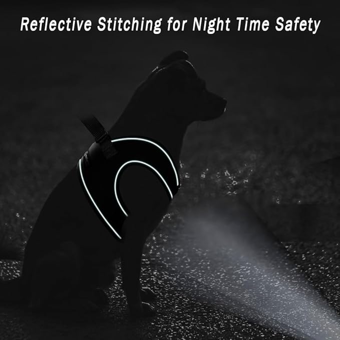 Comfort fit All Weather Step-in Reflective Dog Harness - Adjustable Small Dog Harness Medium Sized Dogs - Soft Padded Easy Walk Dog Vest Harnesses