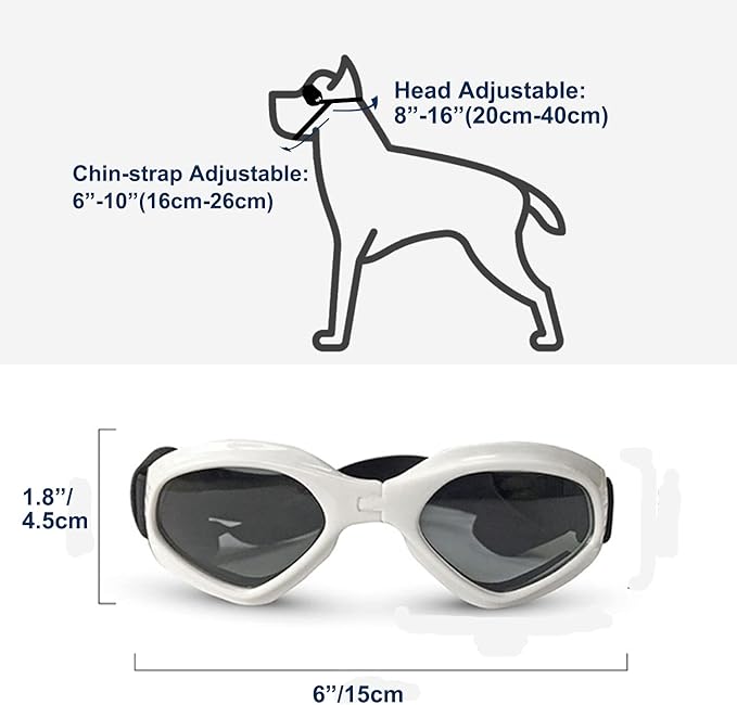 LECONPET Small Dog Sunglasses Waterproof Windproof UV Protection Pet Sunglasses Dog Goggles for Doggy Puppy Cat (Yellow)