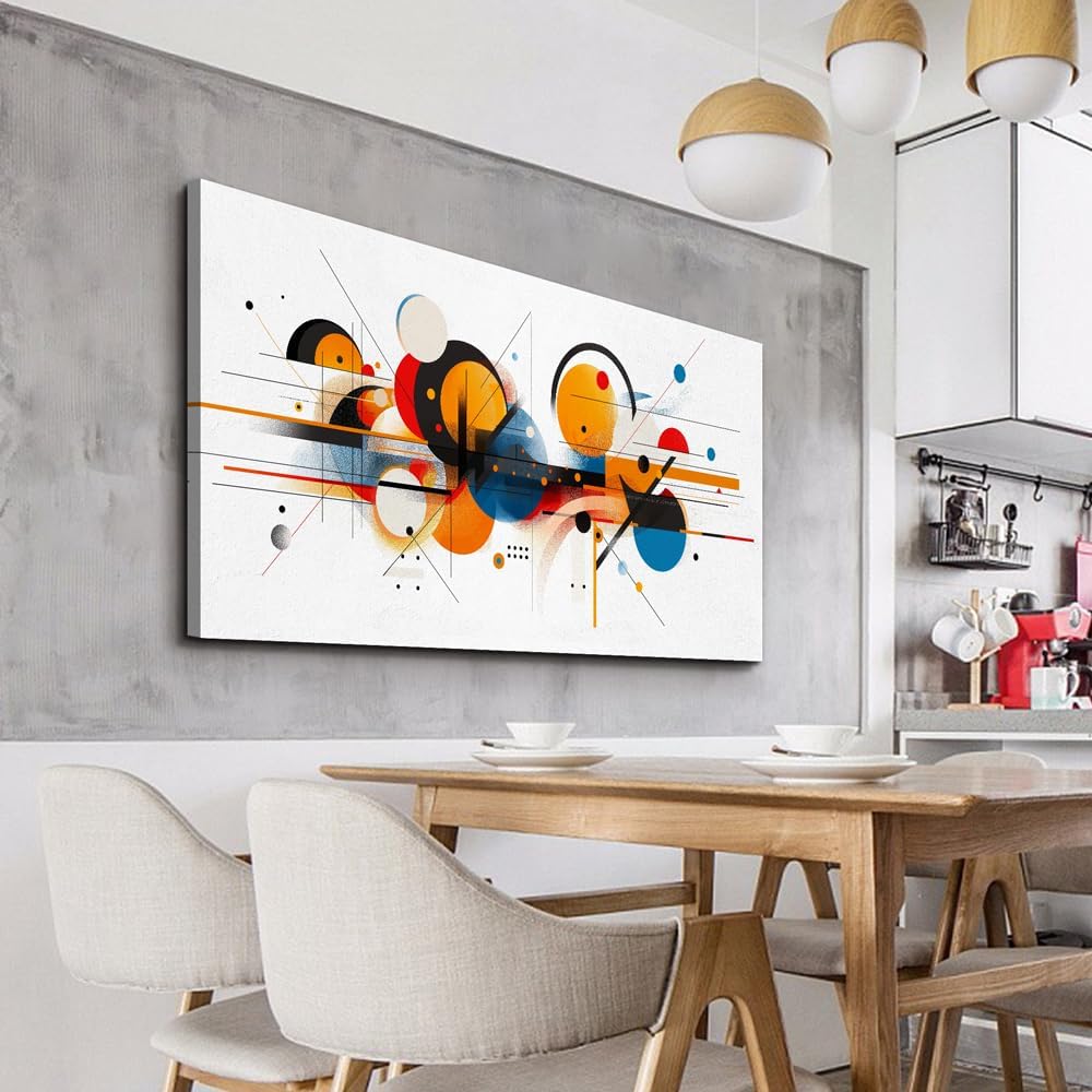 hyidecorart Wall Art For Living Room Wall Decorations For Bedroom Line Color Block Abstract Pictures Artwork Hang Pictures For Office Decoration Hotel Canvas Prints Art Modern Wall Decor 20"X40"