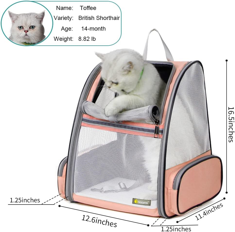 Texsens Innovative Traveler Bubble Backpack Pet Carriers for Cats and Dogs