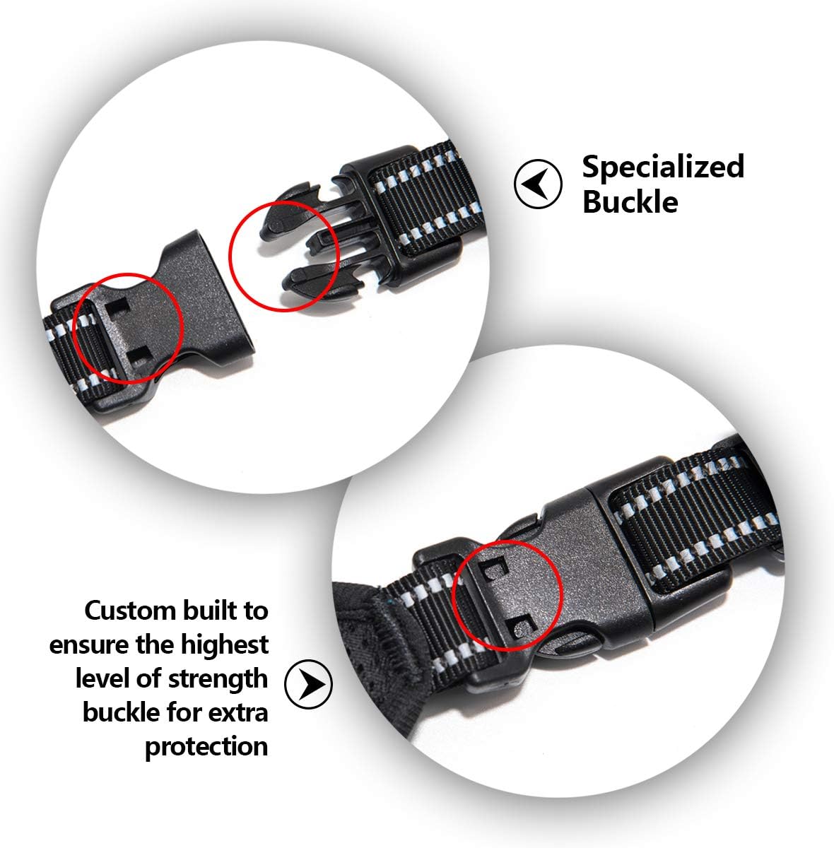 PHOEPET 2019 No Pull Dog Harnesses for Small Dogs Reflective Adjustable Front Clip Vest with Handle 2 Metal Rings 3 Buckles [Easy to Put on & Take Off] (XS, Orange)