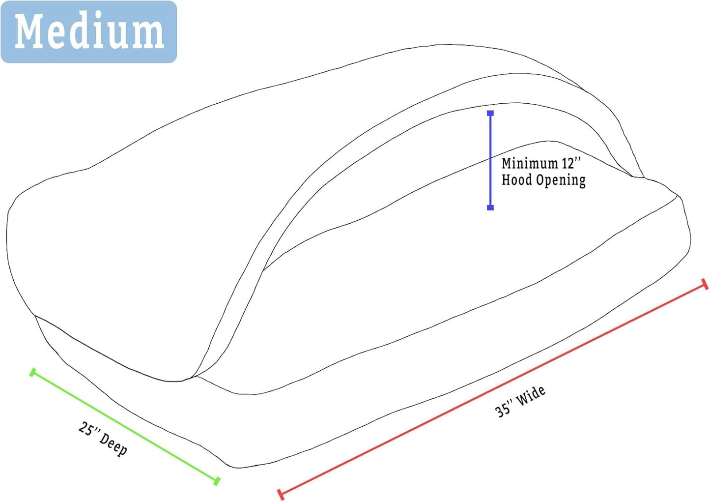 Snoozer Pet Products Luxury Rectangle Cozy Cave, Wag Collection, Medium, Pedigree Denim