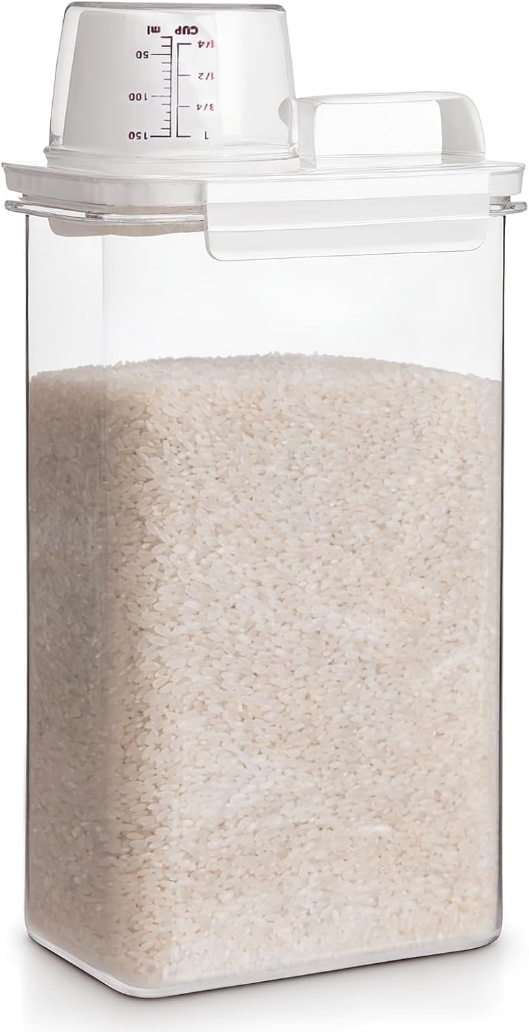 Rice Container, Rice Storage Container, 3-5 Lbs Tcereal Storage Container, Dog Food Storage Container, Suitable for Home Kitchen Rice, Soybean Food Storage