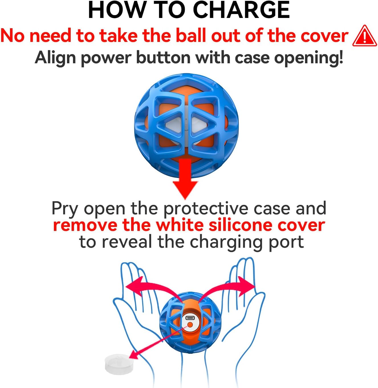 seagi Interactive Dog Toys – Durable Automatic Bouncing & Vibrating Interactive Dog Ball for Smart Play, Motion-Activated Moving Dog Toy for Small/Medium/Large Dogs,USB Rechargeable (Orange)