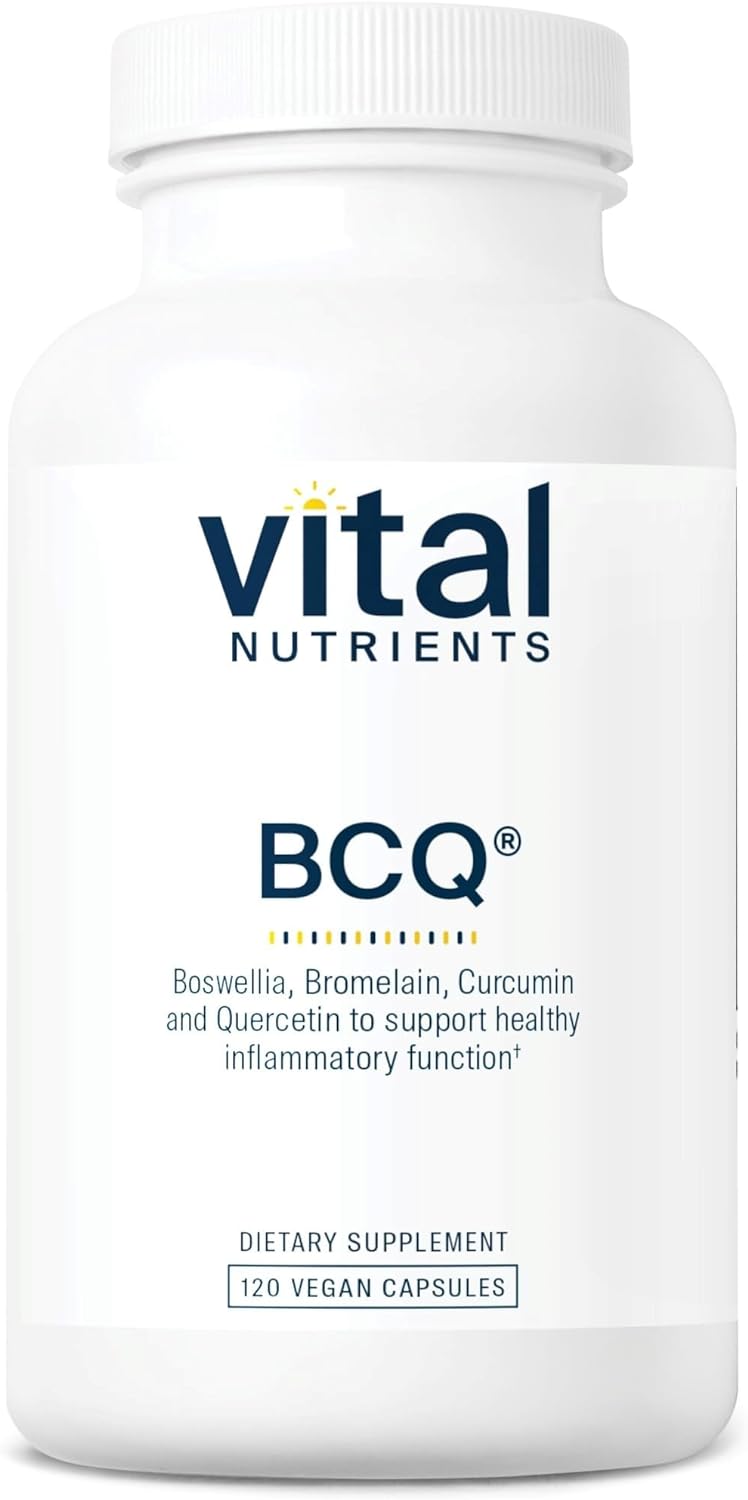 Vital Nutrients BCQ | Vegan Boswellia, Bromelain, Curcumin & Quercetin Supplement | Joint Support Supplement | Supports Sinus & Digestive Health | Gluten, Dairy, Soy Free | 120 Capsules