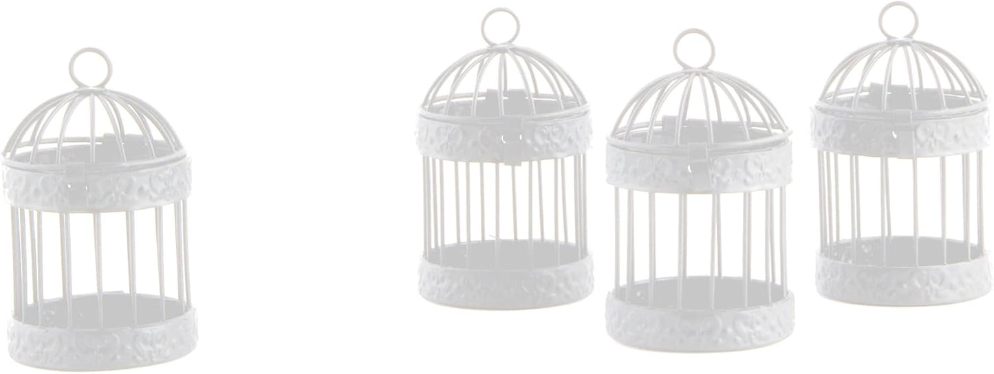 Weddingstar Miniature Round Birdcage Favors in White - Pack of 4