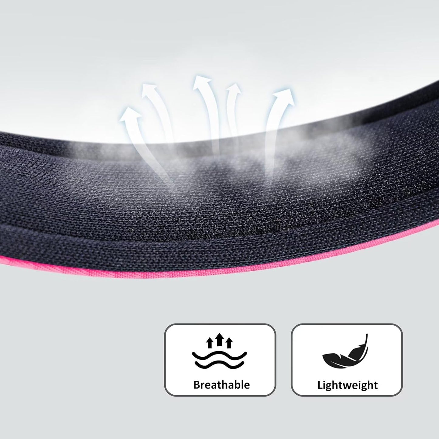 Didog Soft Padded Dog Collars for Small Dogs, Lightweight and Breathable Pink Dog Collar with Metal Buckle, Pink, M