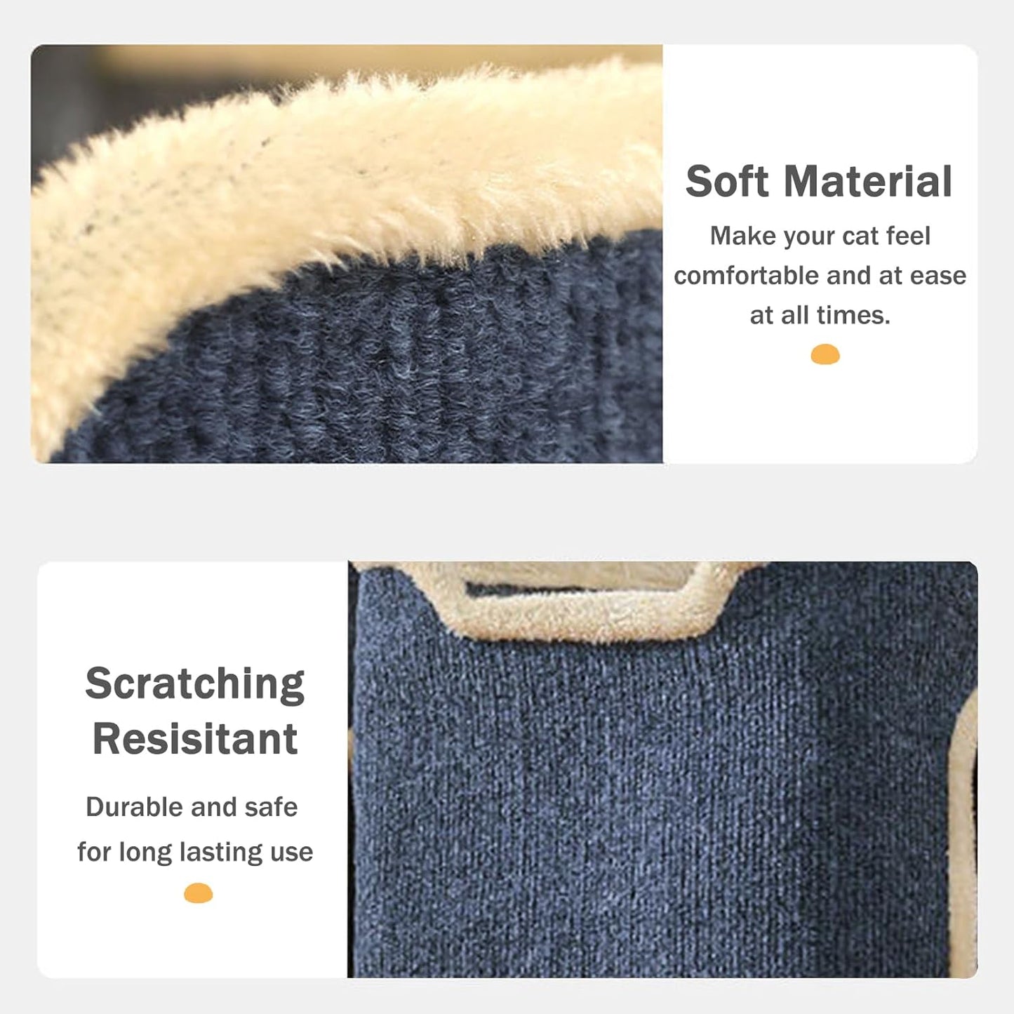 Cat House for Indoor, Multi-Level Cat Condo Foldable Cave Bed (3-Level)