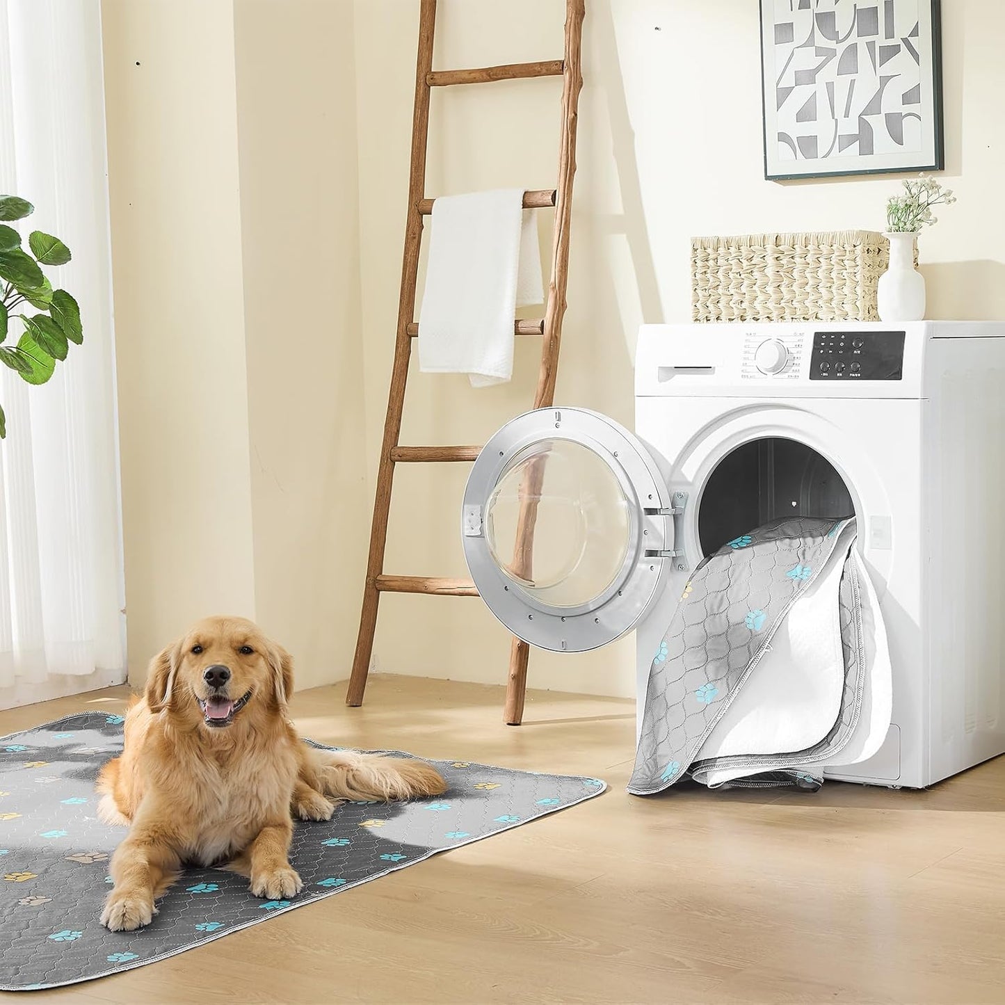 Aitmexcn Washable Puppy Dog Pee Pad, 2PCS 100% Waterproof Whelping Training Mat for Puppy/Senior Dog, Fast Drying Reusable Puppy Pads for Indoor, Outdoor and Car Travel- 18x24'' Llight Gray