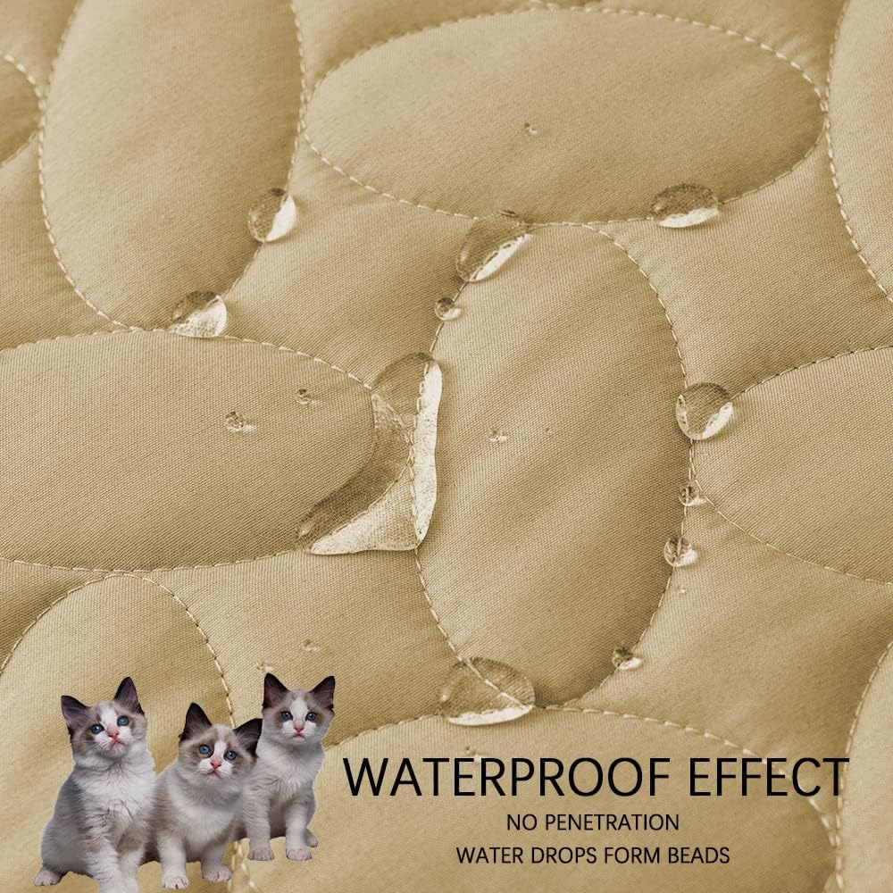 Ameritex Pet Bed Cover Dog Bed Blanket for Sofa and Furniture Waterproof New Pattern Design (52x82 Inch, Sand)