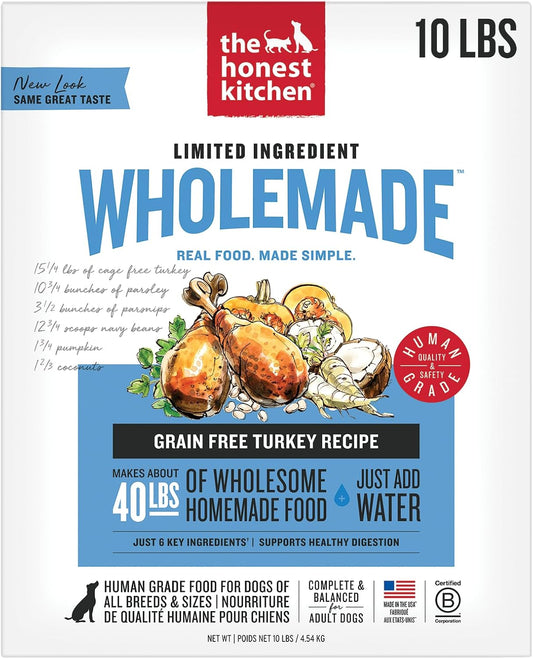 The Honest Kitchen Wholemade™ Limited Ingredient Turkey Dog Food, 10 lb Box