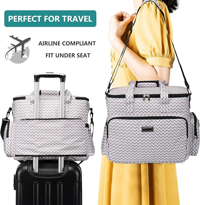 BAGLHER Dog Travel Bag, Pet Travel Bag (All Pet Travel Supplies), with 2 Pet Food Containers and 2 Collapsible Silicone Bowls; Essential Kits for Pet Travel BLW