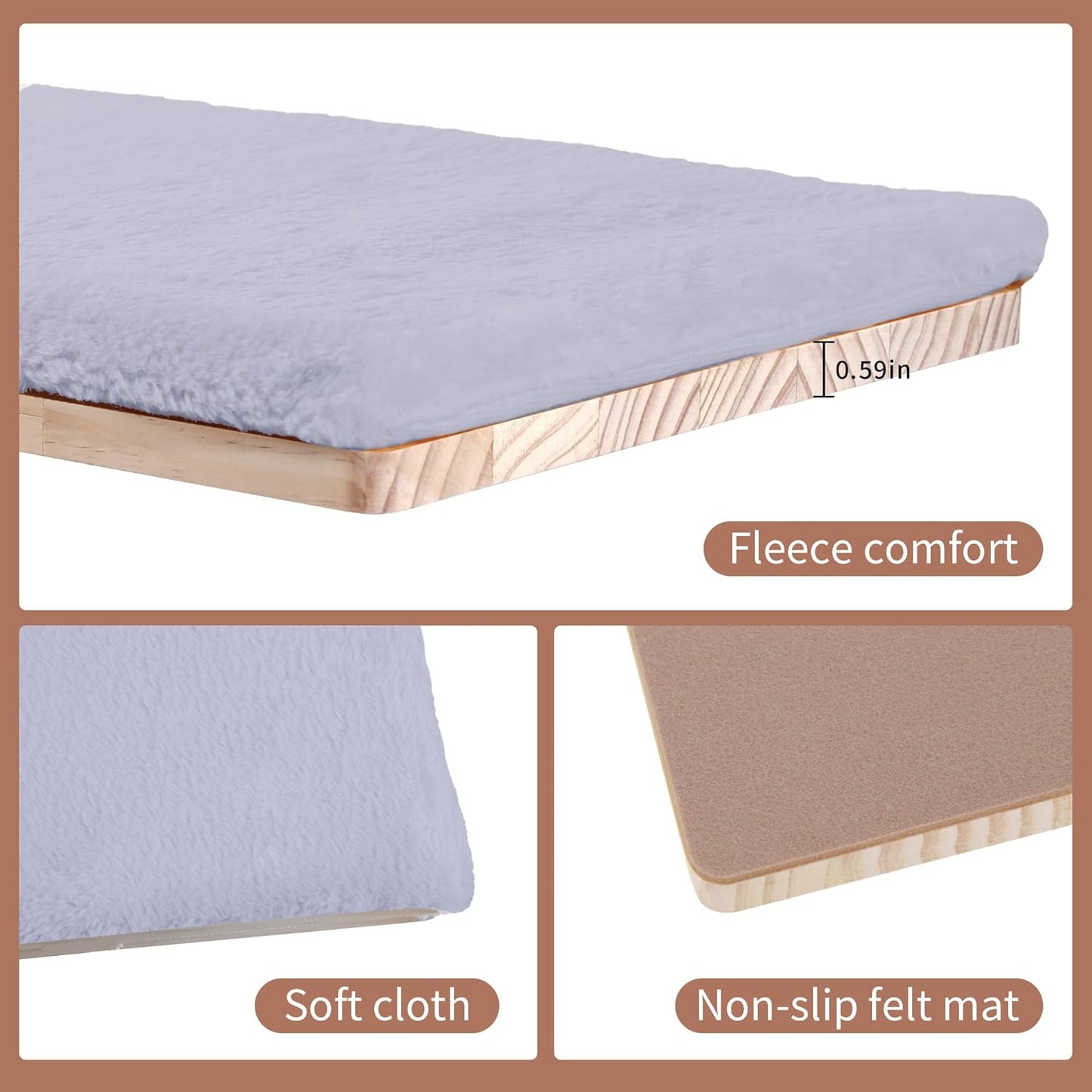 Cat Shelves for Wall, Wall Mounted Cat Furniture Set,with Hammock,Jumping Boards,Sofa,Steps,ScratchingPost,Hanging Ball and Felt Pads, Suit for Cats Climb, Jump,Scratch-Gray