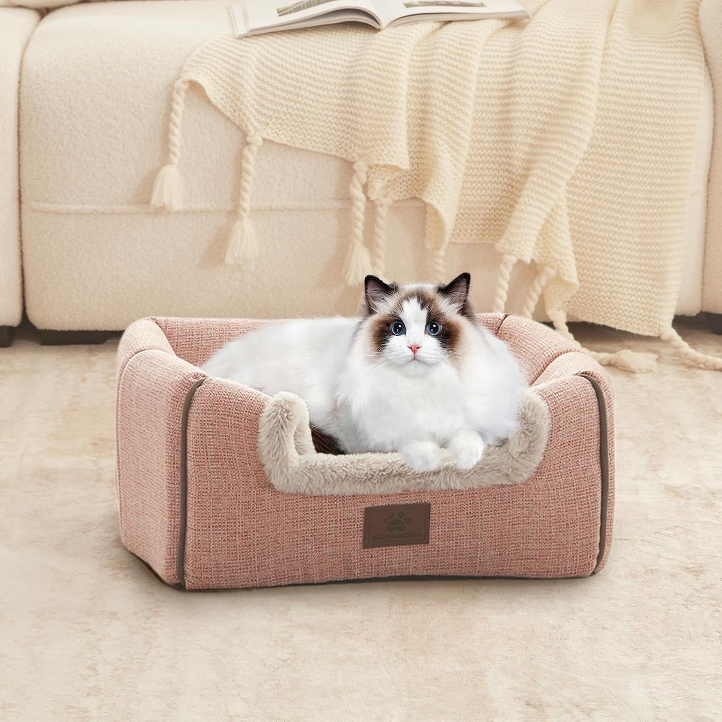 Cat Bed for Indoor Cats - Cat Cave Beds Cat House Cat Tent with Removable Washable Cushioned Pillow, Soft Kitten beds,Cat Beds & Furniture, for Small and Medium Pet Bed