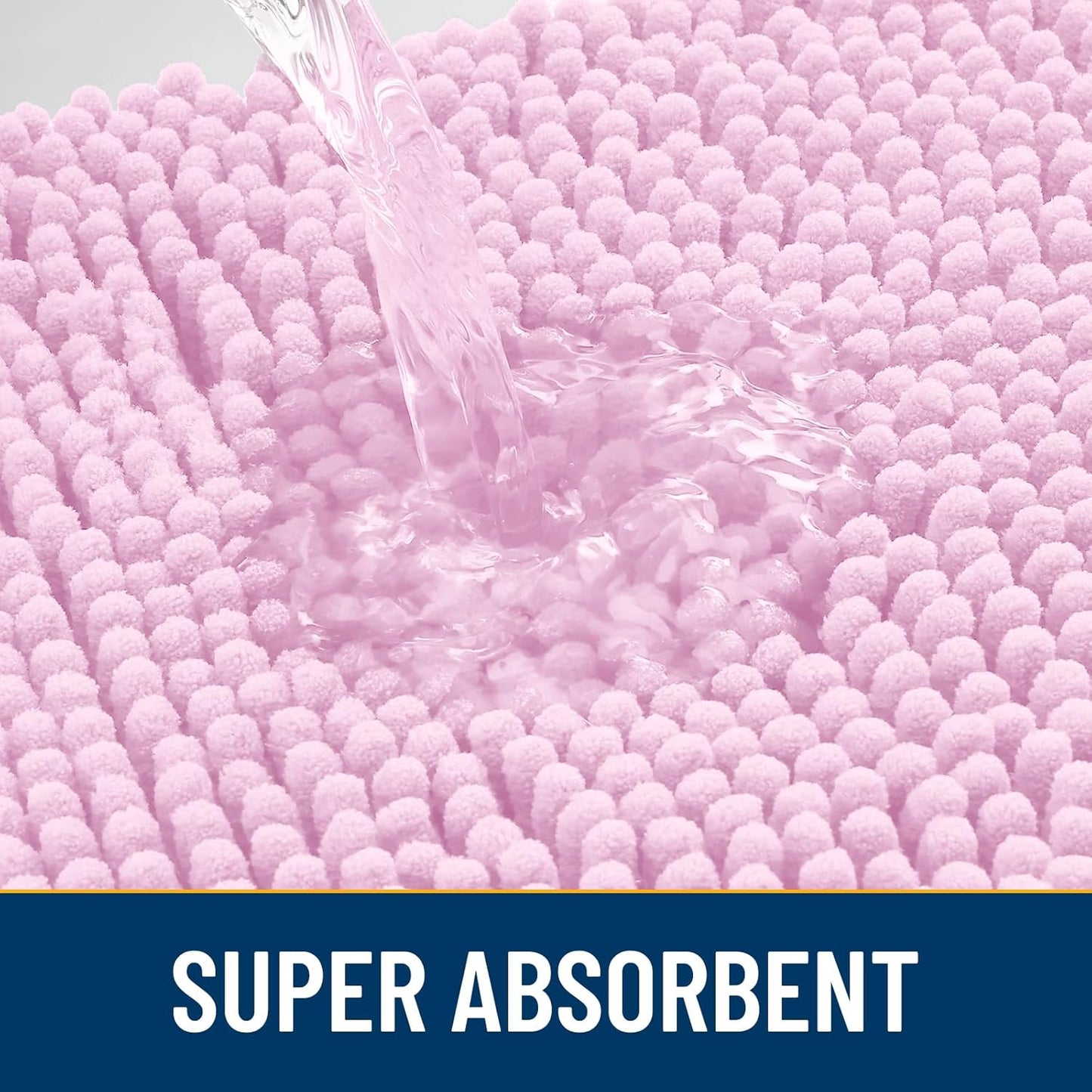 Smiry Dog Door Mat for Muddy Paws 24x16, Absorbs Moisture and Dirt Doormat, Non-Slip Washable Quick Dry Chenille Front Door Mat Indoor Entrance, Entryway Carpet for Inside Floor, Pink