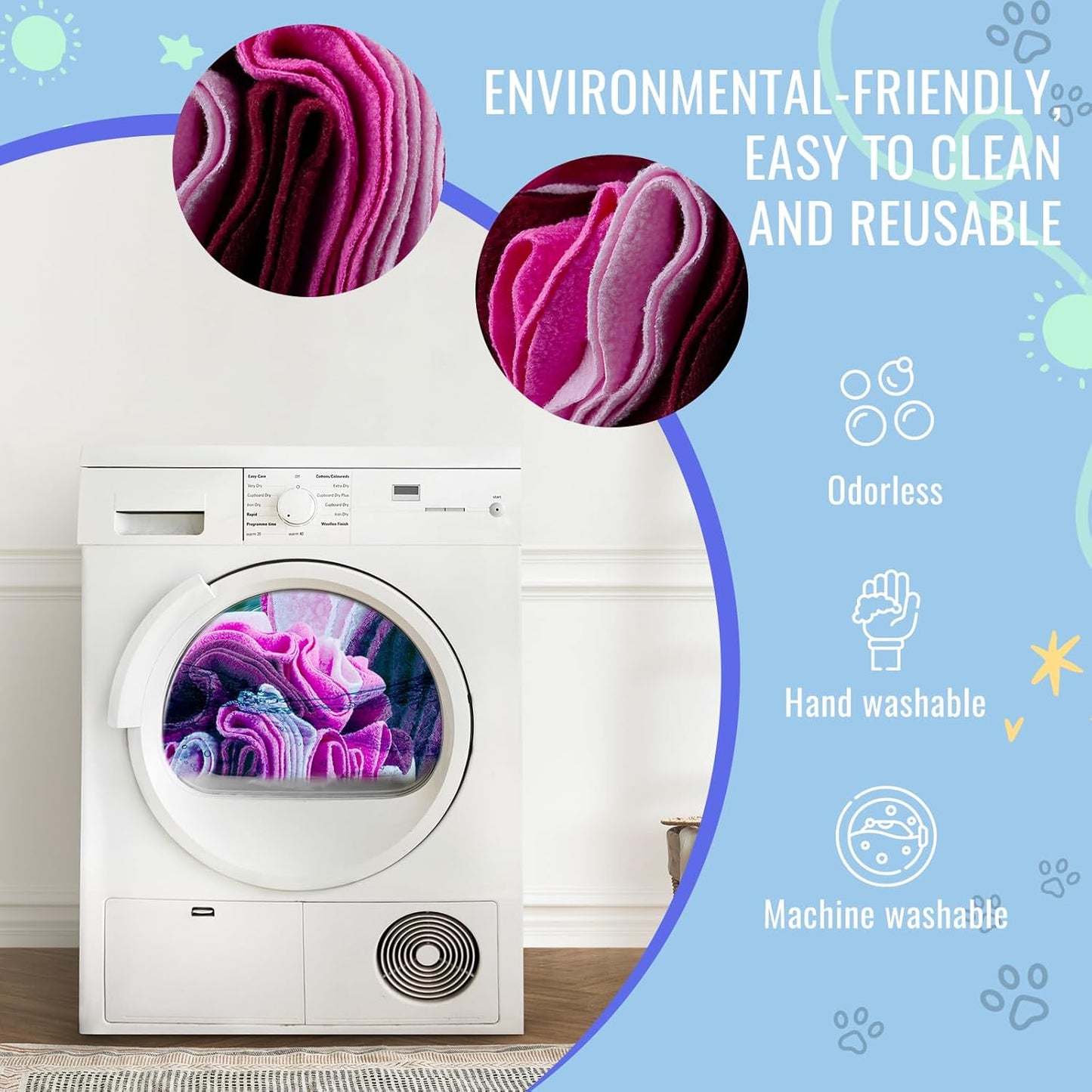 Pet Snuffle Ball, Puzzle Sniffing Interactive Dog Ball for Blind Dogs Training Stress Relief Dog Enrichment Toys Treat Machine Washable (15cm, Fantasy Pink)