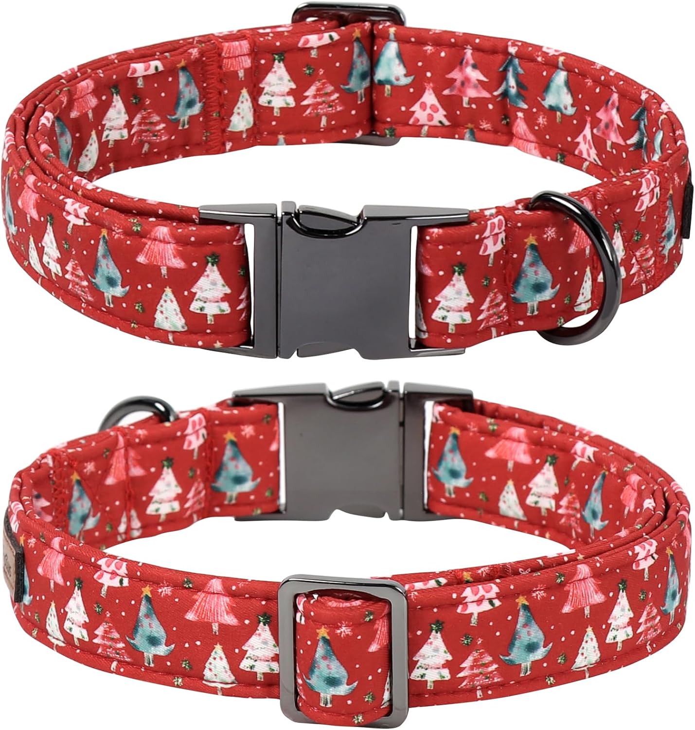 Lionet Paws Christmas Dog Collar with Sailor Bow, Cute Christmas Tree Red Dog Collar Bow Tie for Puppies and Cats, XS, Neck 8-12 inches
