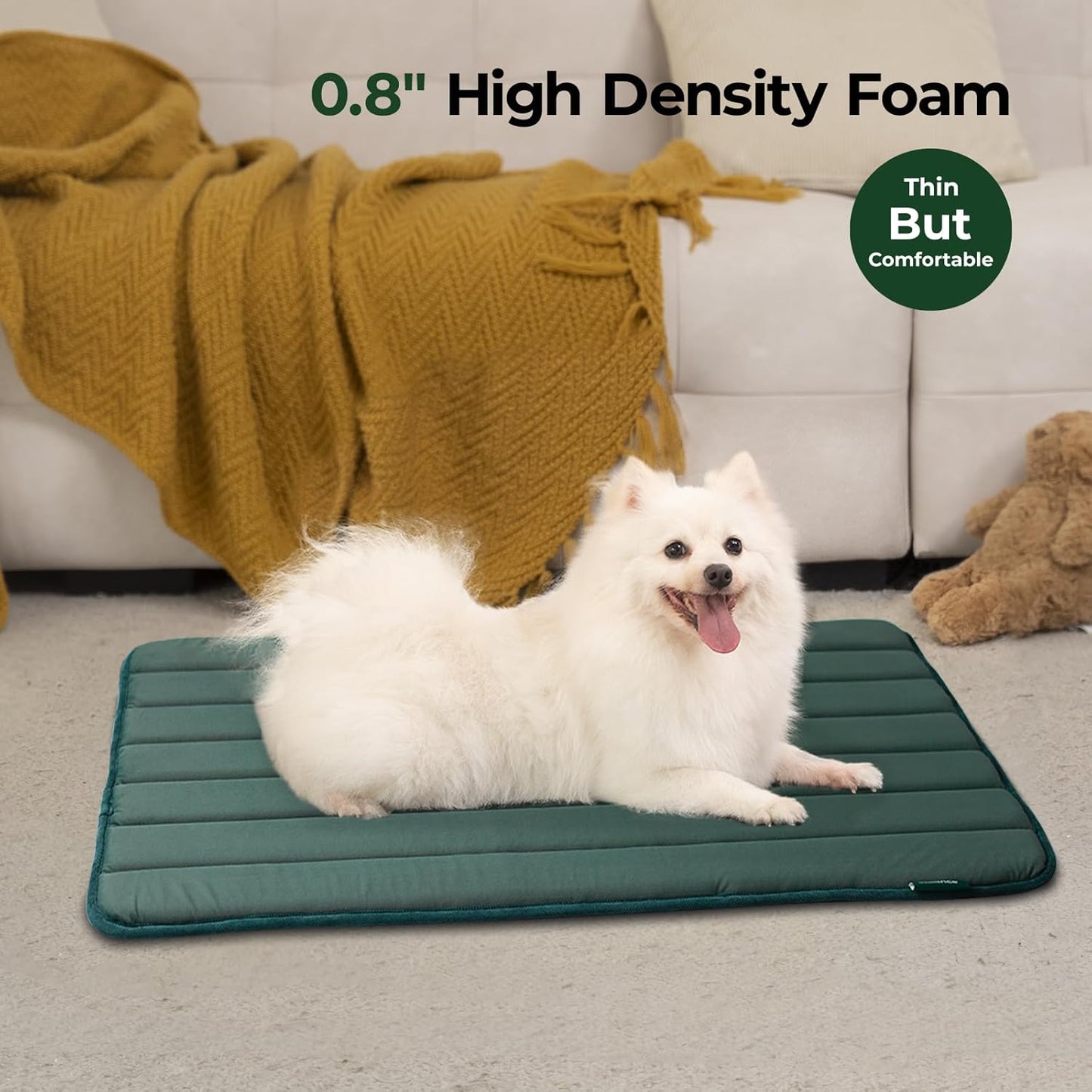BALANCE Dog Crate Pad, Dog Foam Crate Mat Kennel Pad, Washable Water-Resistant Pet Bed Flat Dogs Cage Mat for Large Dogs