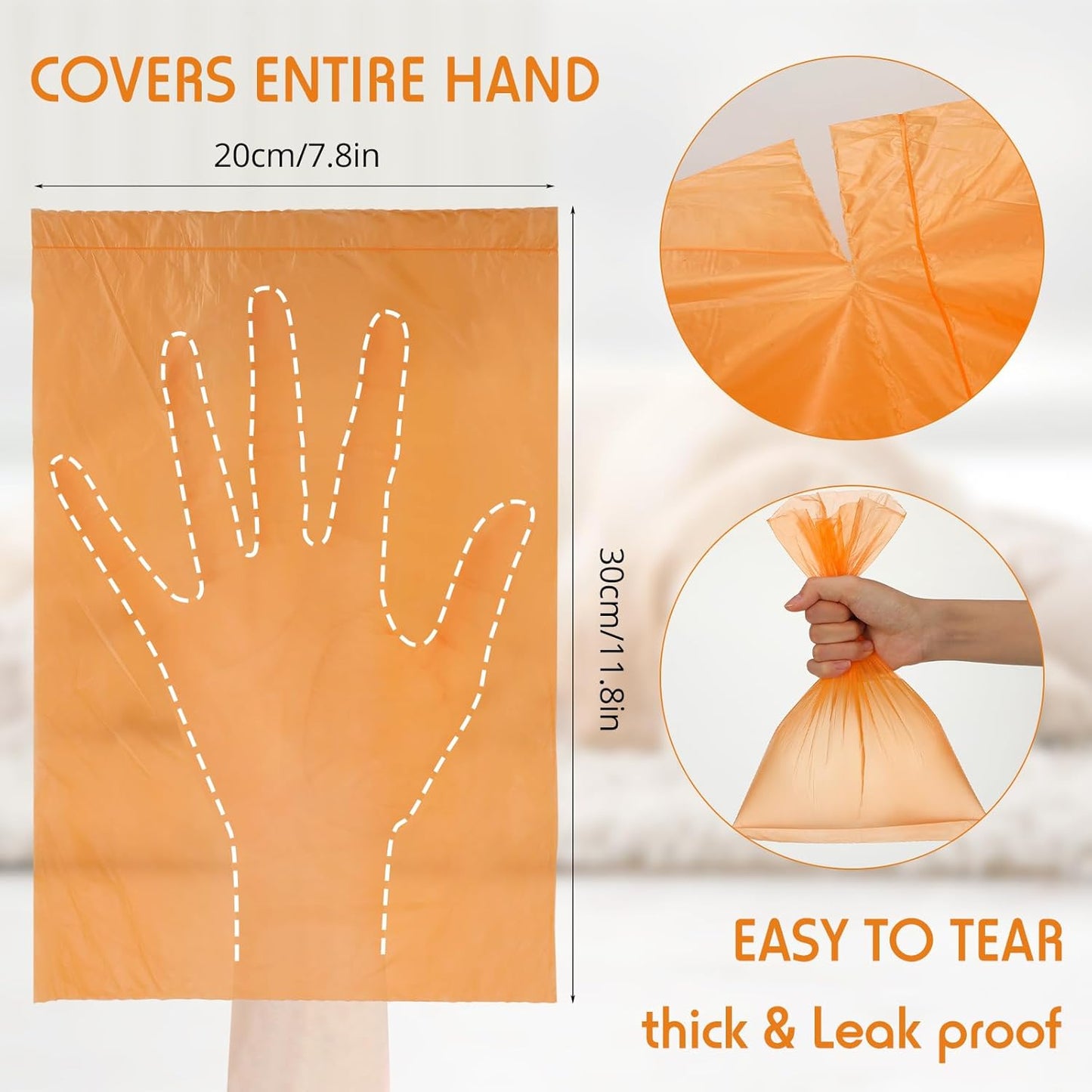 Sherr 20 Boxed Rolls 4000 Counts Dog Poop Bags Bulk Leak Proof Dog Waste Bags Universal Pet Doggy Waste Poop Box for Puppy Pets Outdoor Walking and Travel, 20 Rolls of 200(Orange)